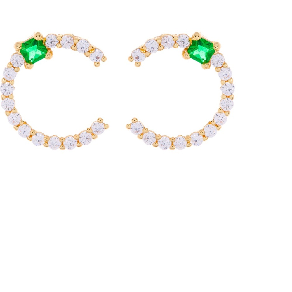 Nordstrom’s Crystal and green earrings